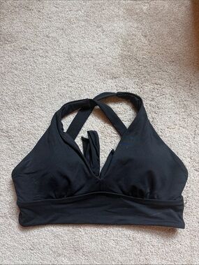 Athleta Black Tie-Back Swimsuit Top